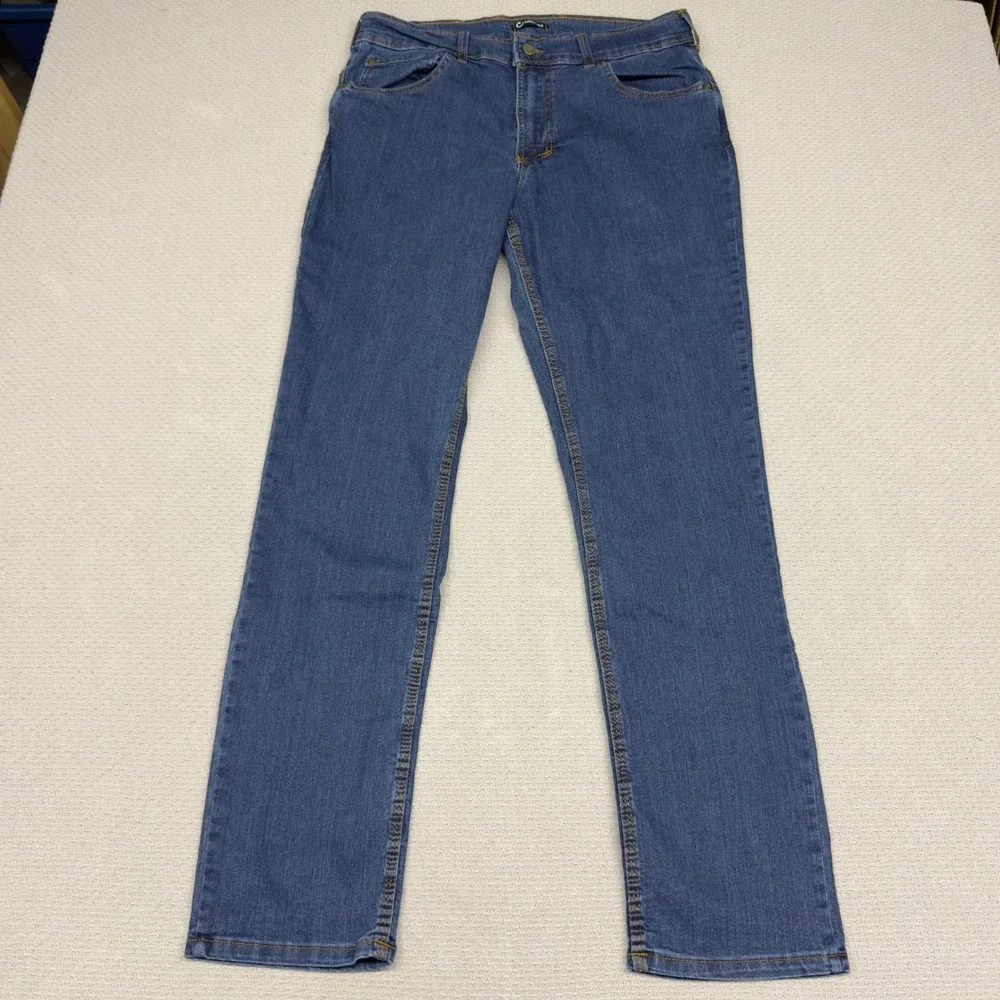 Origin Jeans Mens 32x32 Blue Medium Wash Denim Slim Fit Made in USA Casual